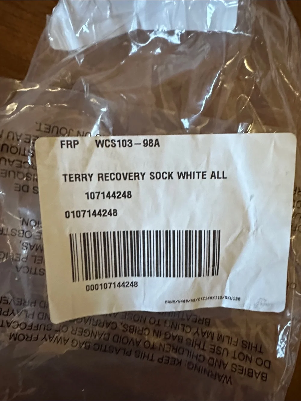 Free People Movement White Terry Recovery Crew Socks NWT